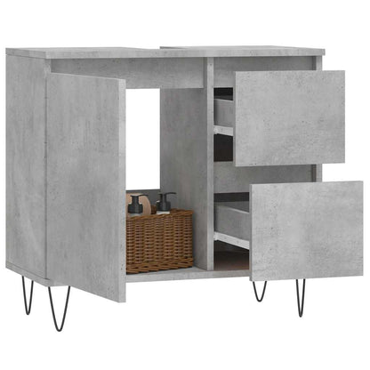 Koupelnová Skříňka Betonově Šedá 65X33X60 Cm Kompozitní Dřevo