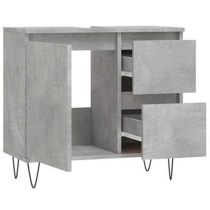 Koupelnová Skříňka Betonově Šedá 65X33X60 Cm Kompozitní Dřevo