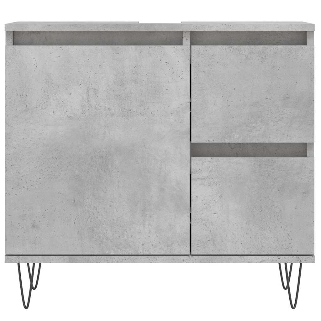 Koupelnová Skříňka Betonově Šedá 65X33X60 Cm Kompozitní Dřevo