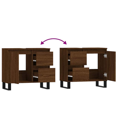 Koupelnová Skříňka 65 X 33 X 60 Cm Kompozitní Dřevo