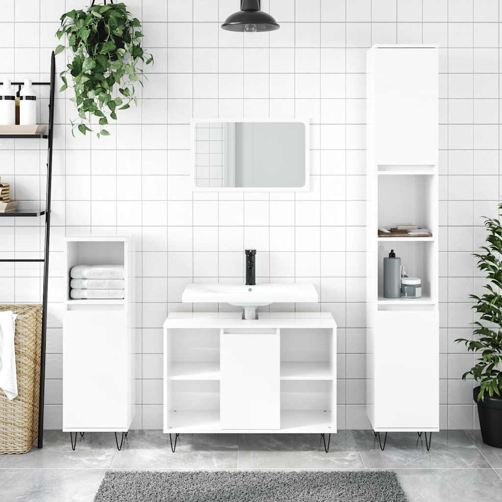 Koupelnová Skříňka 80 X 33 X 60 Cm Kompozitní Dřevo