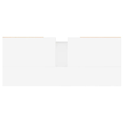 Koupelnová Skříňka Lesklá Bílá 80 X 33 X 60 Cm Kompozitní Dřevo