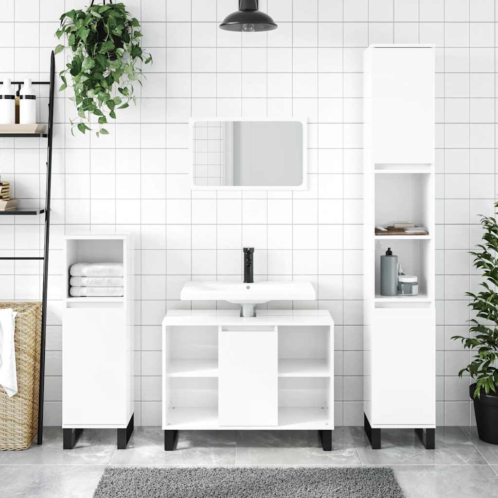 Koupelnová Skříňka 80 X 33 X 60 Cm Kompozitní Dřevo