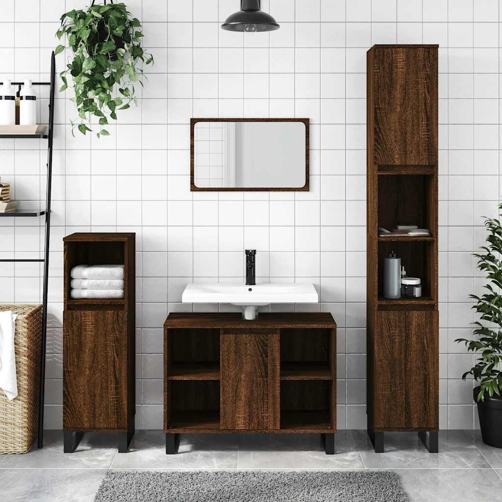 Koupelnová Skříňka 80 X 33 X 60 Cm Kompozitní Dřevo