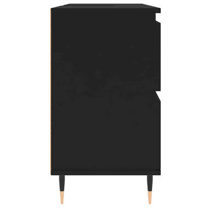 Koupelnová Skříňka Černá 80 X 33 X 60 Cm Kompozitní Dřevo