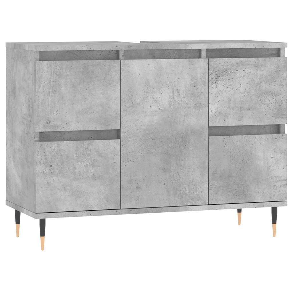 Koupelnová Skříňka Betonově Šedá 80X33X60 Cm Kompozitní Dřevo
