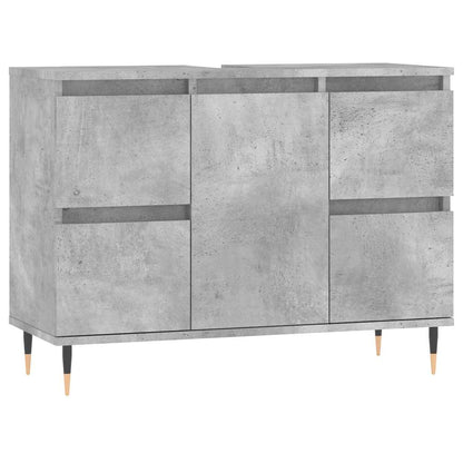 Koupelnová Skříňka Betonově Šedá 80X33X60 Cm Kompozitní Dřevo