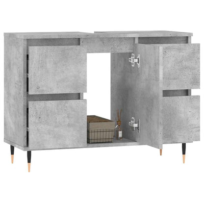 Koupelnová Skříňka Betonově Šedá 80X33X60 Cm Kompozitní Dřevo