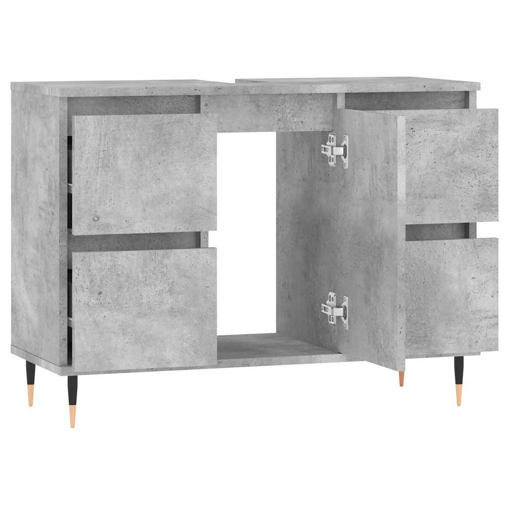 Koupelnová Skříňka Betonově Šedá 80X33X60 Cm Kompozitní Dřevo
