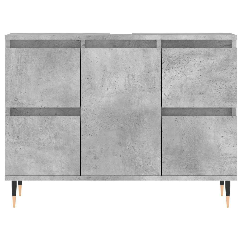 Koupelnová Skříňka Betonově Šedá 80X33X60 Cm Kompozitní Dřevo