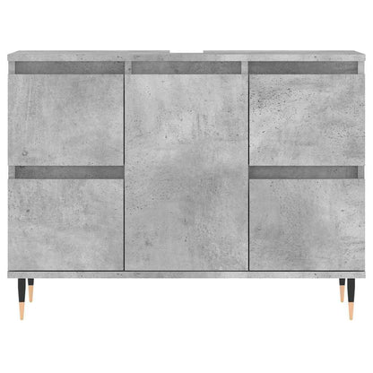 Koupelnová Skříňka Betonově Šedá 80X33X60 Cm Kompozitní Dřevo