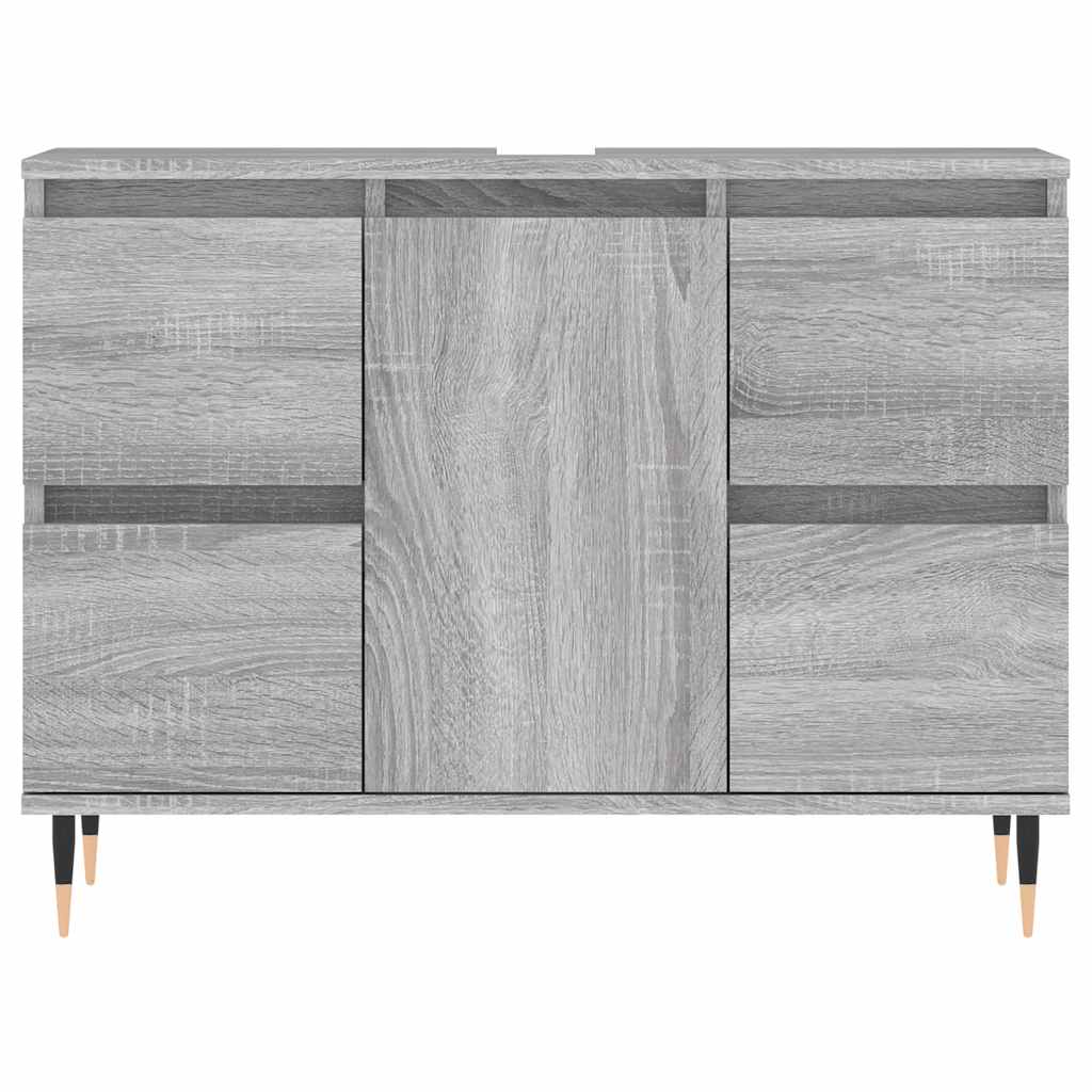 Koupelnová Skříňka Šedá Sonoma 80 X 33 X 60 Cm Kompozitní Dřevo