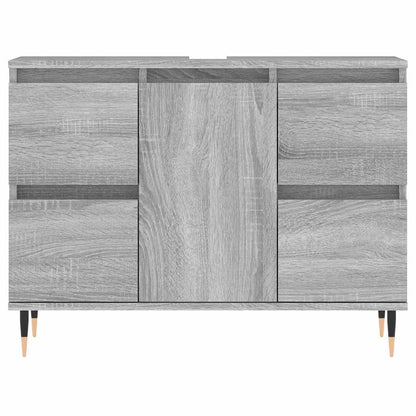 Koupelnová Skříňka Šedá Sonoma 80 X 33 X 60 Cm Kompozitní Dřevo