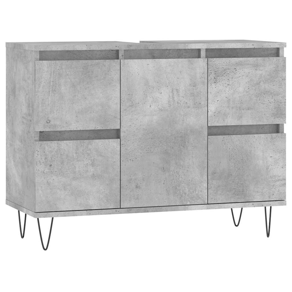 Koupelnová Skříňka Betonově Šedá 80X33X60 Cm Kompozitní Dřevo