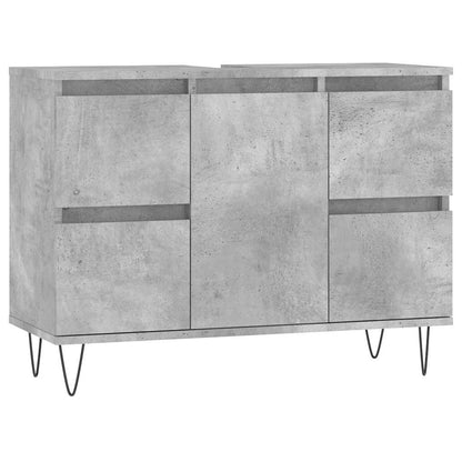 Koupelnová Skříňka Betonově Šedá 80X33X60 Cm Kompozitní Dřevo