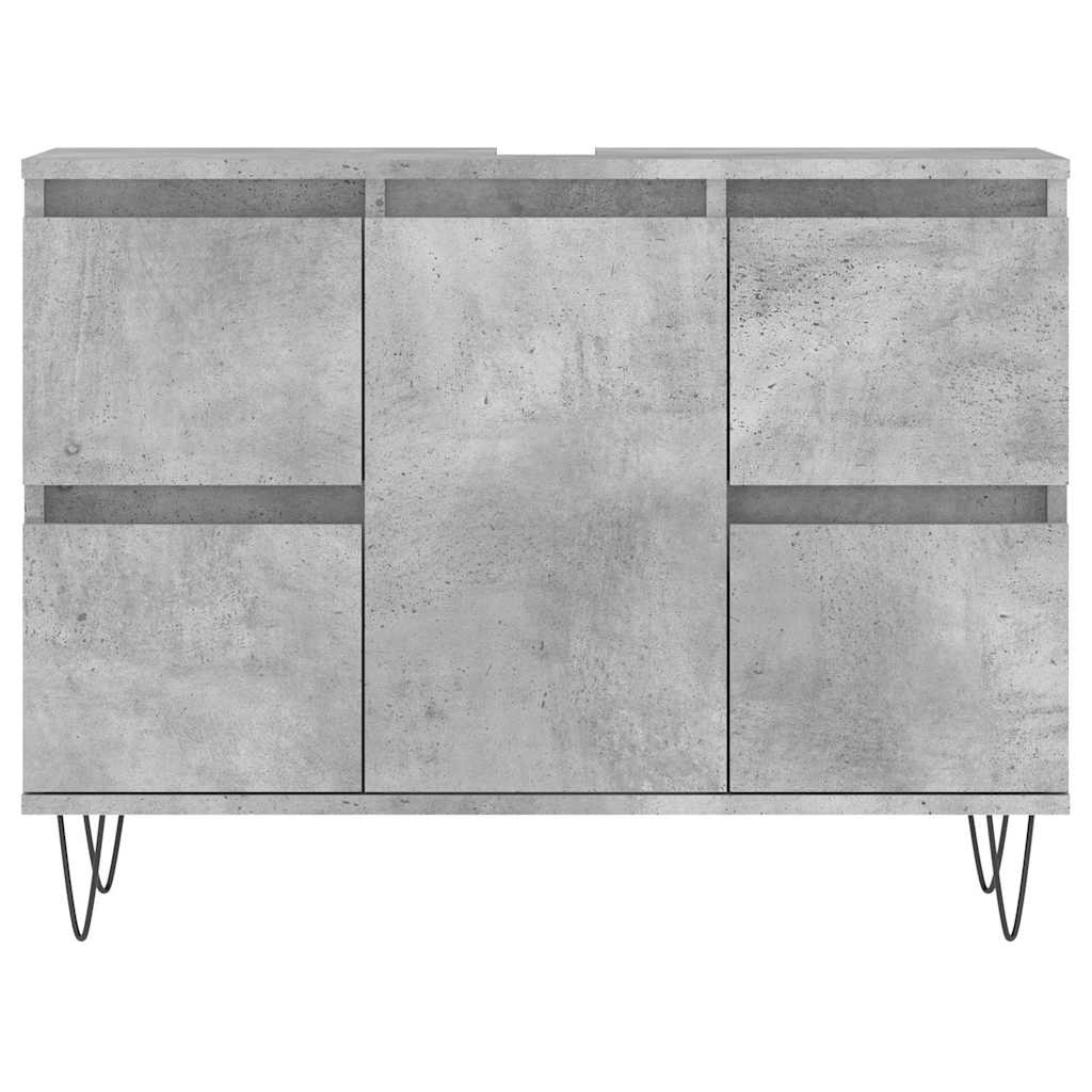 Koupelnová Skříňka Betonově Šedá 80X33X60 Cm Kompozitní Dřevo