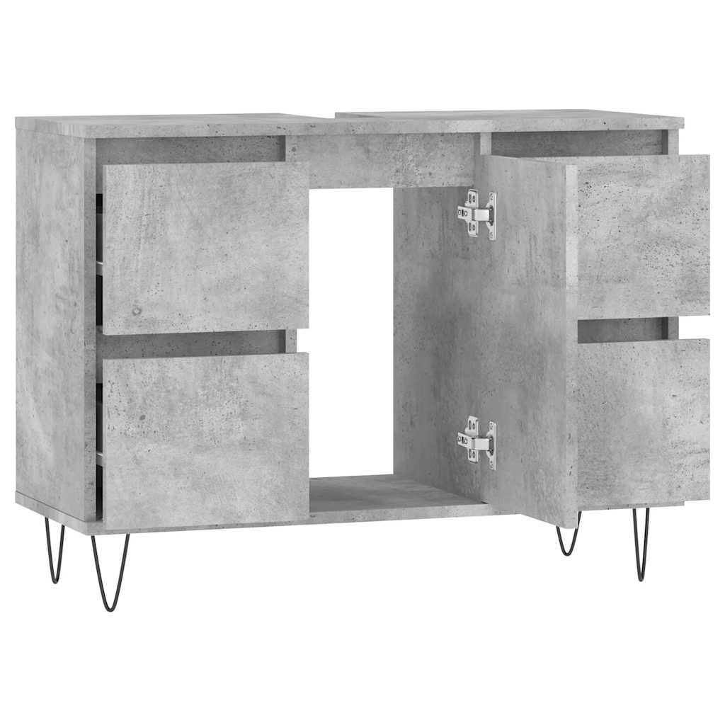 Koupelnová Skříňka Betonově Šedá 80X33X60 Cm Kompozitní Dřevo
