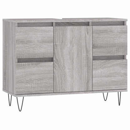 Koupelnová Skříňka Šedá Sonoma 80 X 33 X 60 Cm Kompozitní Dřevo