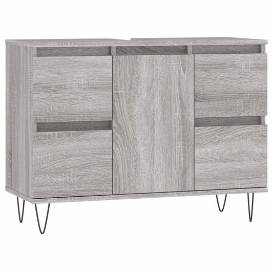 Koupelnová Skříňka Šedá Sonoma 80 X 33 X 60 Cm Kompozitní Dřevo