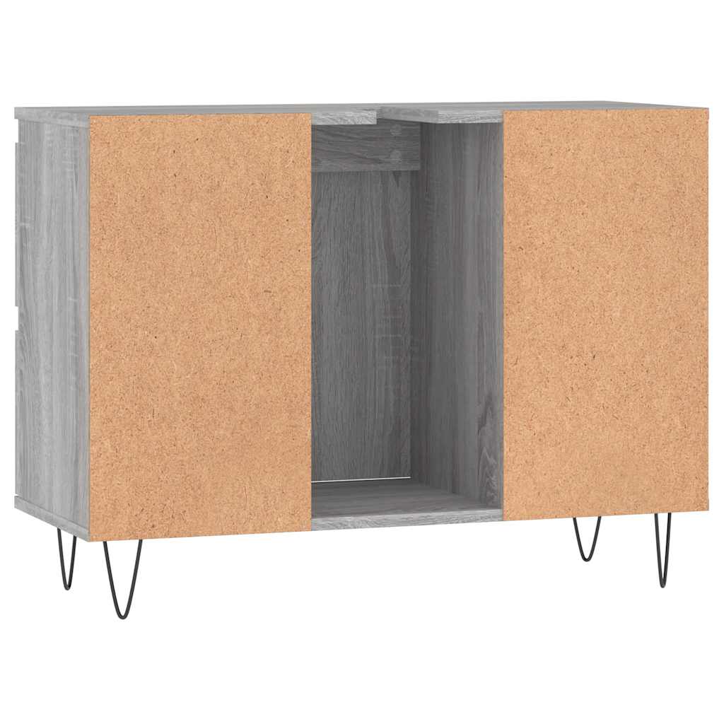 Koupelnová Skříňka Šedá Sonoma 80 X 33 X 60 Cm Kompozitní Dřevo