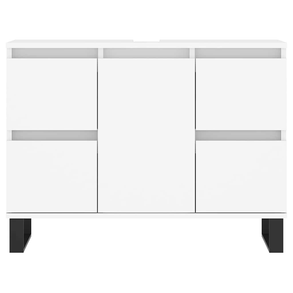 Koupelnová Skříňka Bílá 80 X 33 X 60 Cm Kompozitní Dřevo