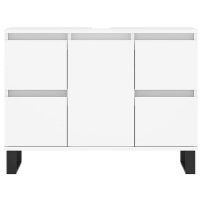 Koupelnová Skříňka Bílá 80 X 33 X 60 Cm Kompozitní Dřevo