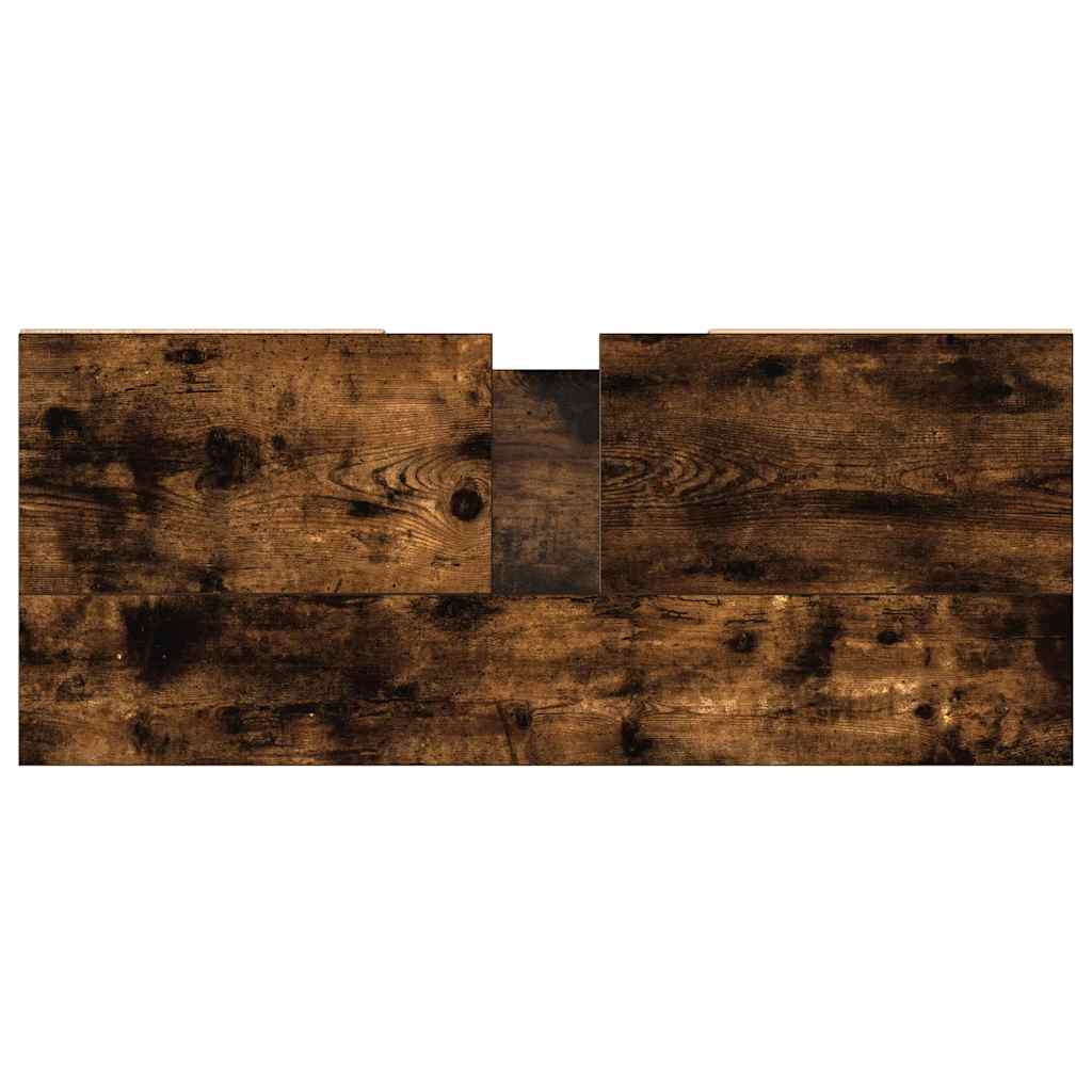 Koupelnová Skříňka Kouřový Dub 80 X 33 X 60 Cm Kompozitní Dřevo