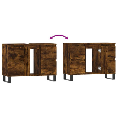 Koupelnová Skříňka 80 X 33 X 60 Cm Kompozitní Dřevo