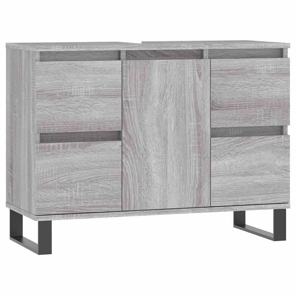 Koupelnová Skříňka Šedá Sonoma 80 X 33 X 60 Cm Kompozitní Dřevo