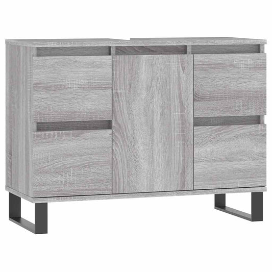 Koupelnová Skříňka Šedá Sonoma 80 X 33 X 60 Cm Kompozitní Dřevo