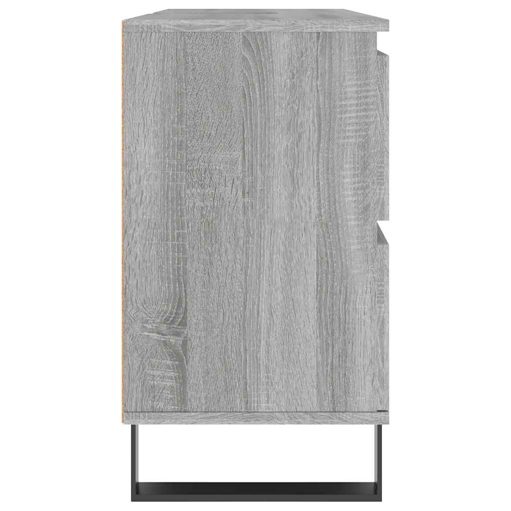 Koupelnová Skříňka Šedá Sonoma 80 X 33 X 60 Cm Kompozitní Dřevo