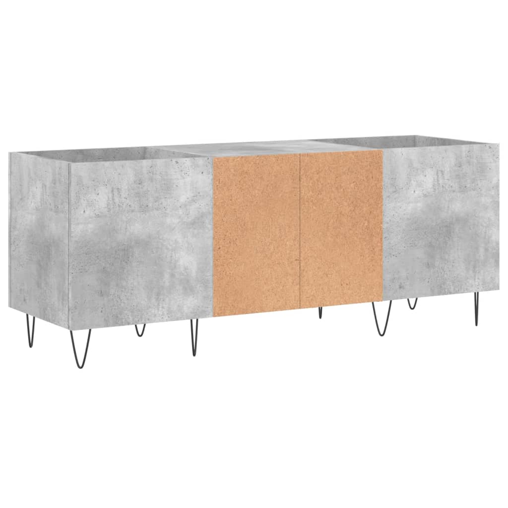 Skříňka Na Lp Desky Betonově Šedá 121X38X48 Cm Kompozitní Dřevo