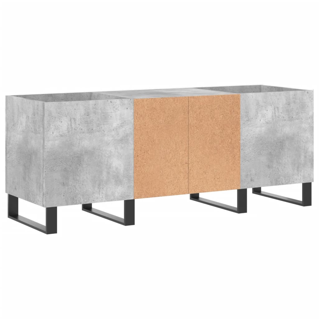 Skříňka Na Lp Desky Betonově Šedá 121X38X48 Cm Kompozitní Dřevo