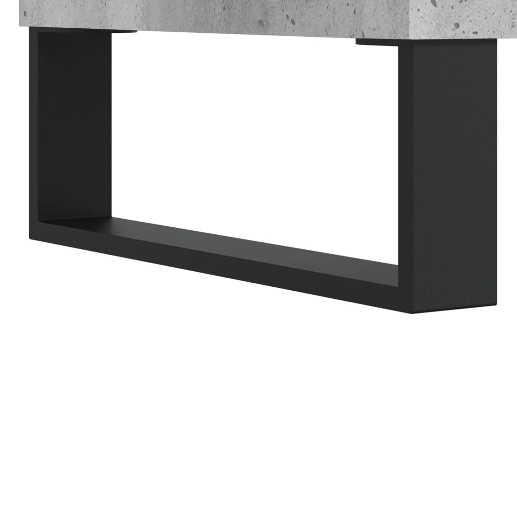 Skříňka Na Lp Desky Betonově Šedá 121X38X48 Cm Kompozitní Dřevo