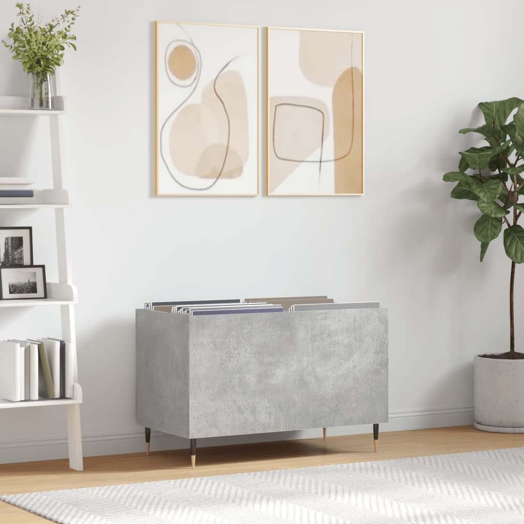 Skříňka Na Lp Desky Betonově Šedá 74,5X38X48Cm Kompozitní Dřevo