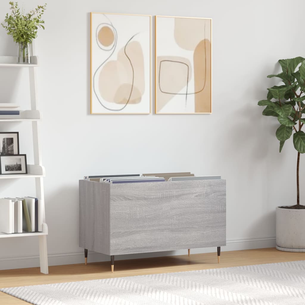 Skříňka Na Lp Desky Betonově Šedá 74,5X38X48Cm Kompozitní Dřevo