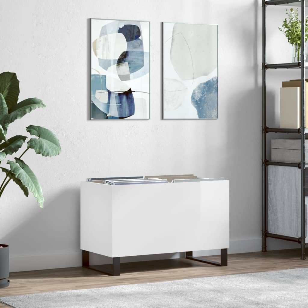 Skříňka Na Lp Desky Betonově Šedá 74,5X38X48Cm Kompozitní Dřevo