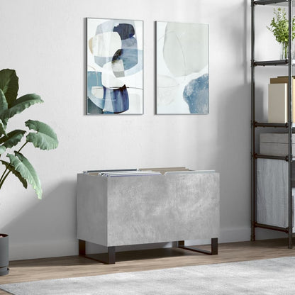 Skříňka Na Lp Desky Betonově Šedá 74,5X38X48Cm Kompozitní Dřevo
