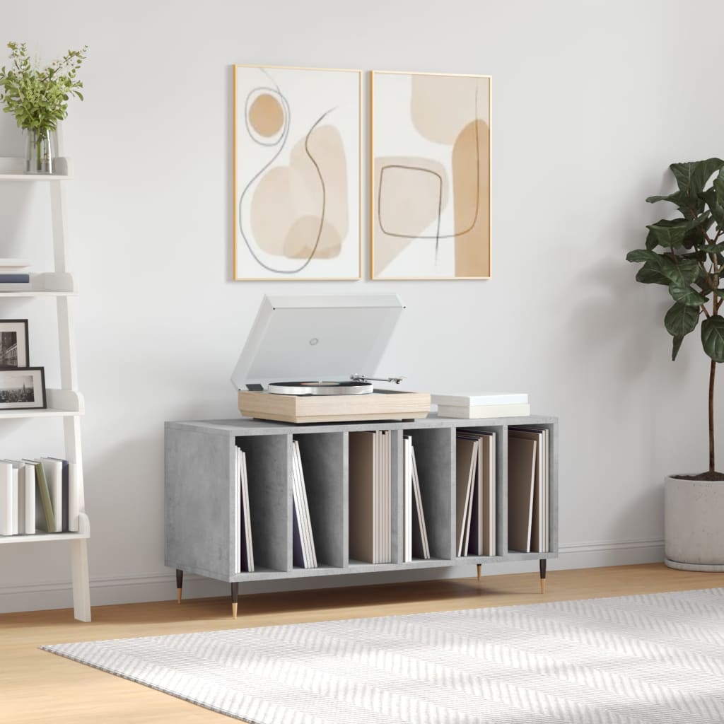 Skříňka Na Lp Desky Betonově Šedá 100X38X48 Cm Kompozitní Dřevo