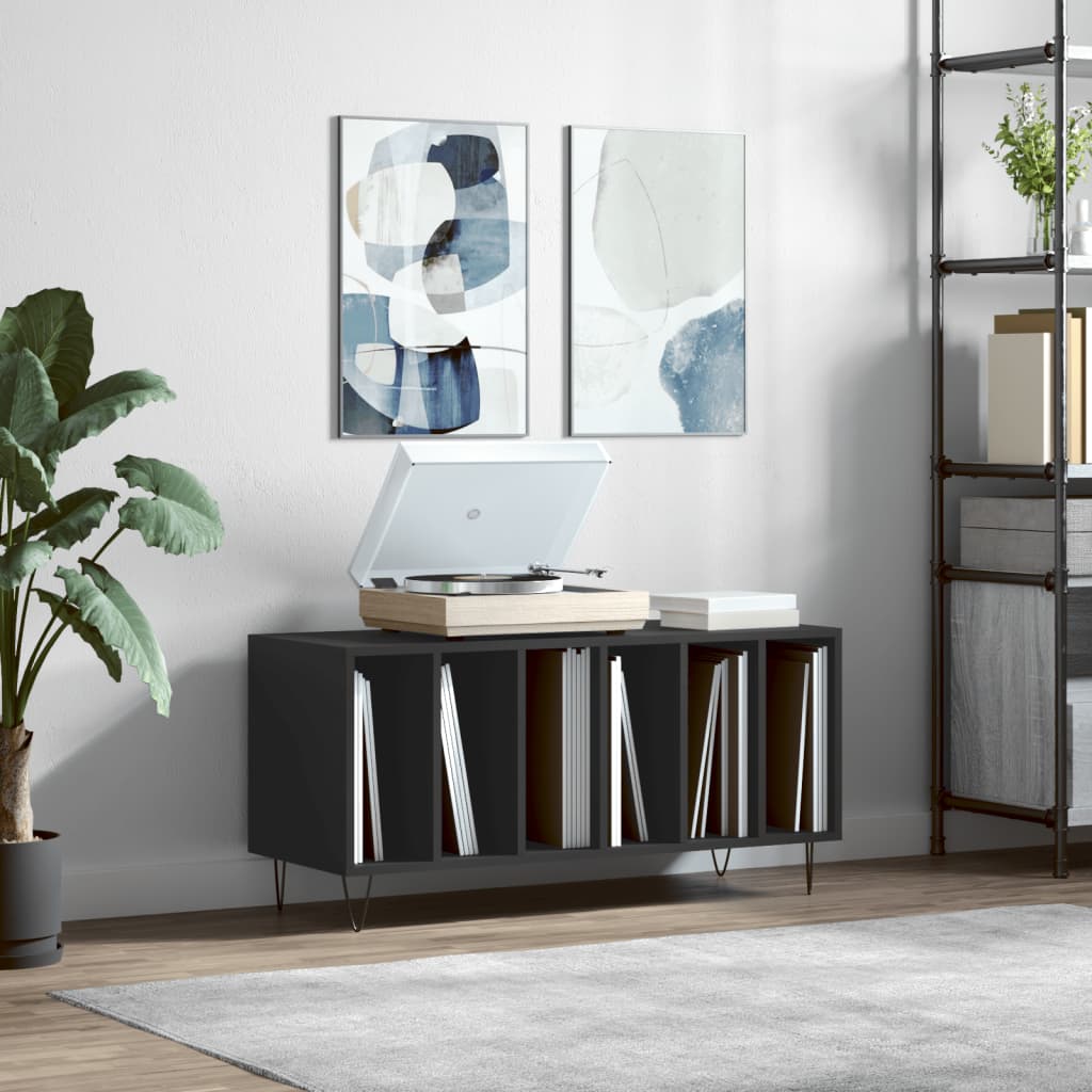 Skříňka Na Lp Desky Betonově Šedá 100X38X48 Cm Kompozitní Dřevo