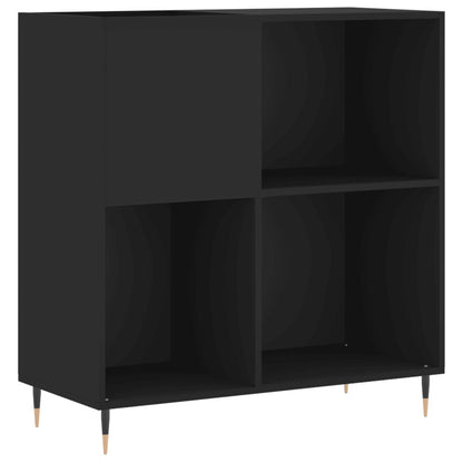 Skříňka Na Lp Desky Černá 84,5 X 38 X 89 Cm Kompozitní Dřevo