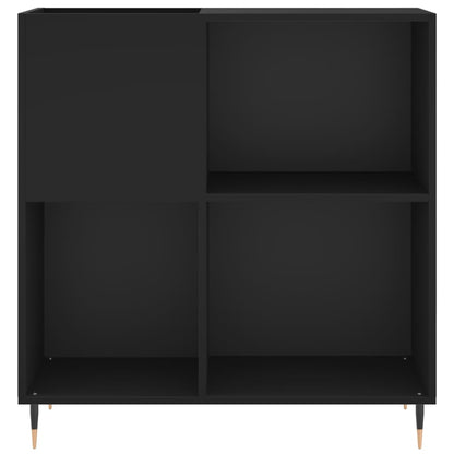 Skříňka Na Lp Desky Černá 84,5 X 38 X 89 Cm Kompozitní Dřevo