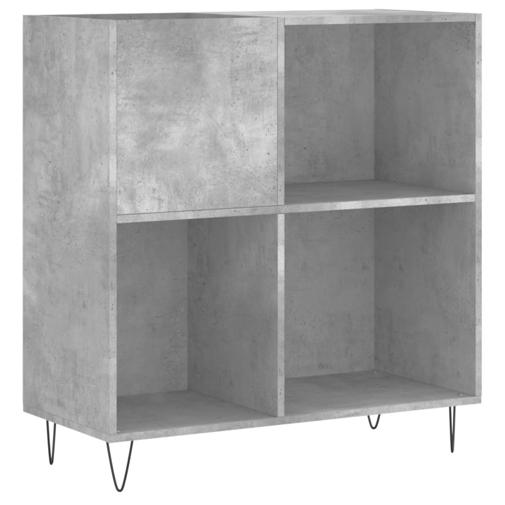 Skříňka Na Lp Desky Betonově Šedá 84,5X38X89Cm Kompozitní Dřevo