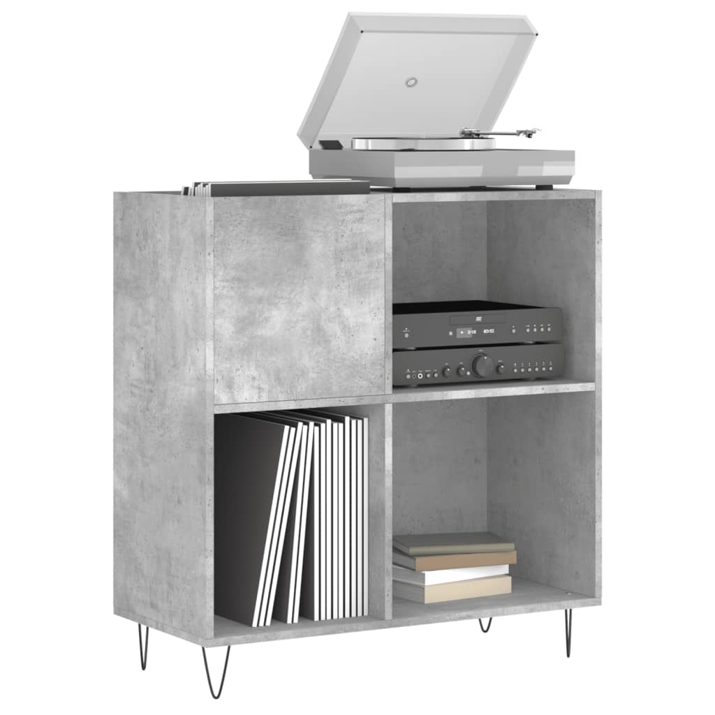 Skříňka Na Lp Desky Betonově Šedá 84,5X38X89Cm Kompozitní Dřevo