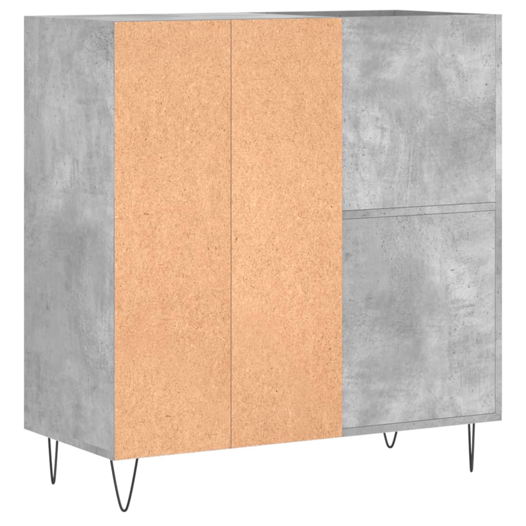 Skříňka Na Lp Desky Betonově Šedá 84,5X38X89Cm Kompozitní Dřevo