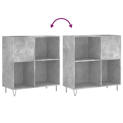 Skříňka Na Lp Desky Betonově Šedá 84,5X38X89Cm Kompozitní Dřevo