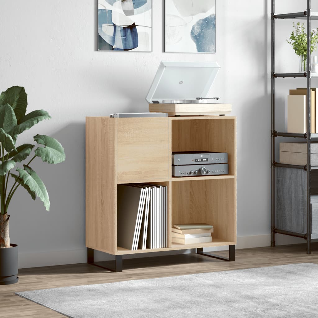 Skříňka Na Lp Desky Betonově Šedá 84,5X38X89Cm Kompozitní Dřevo