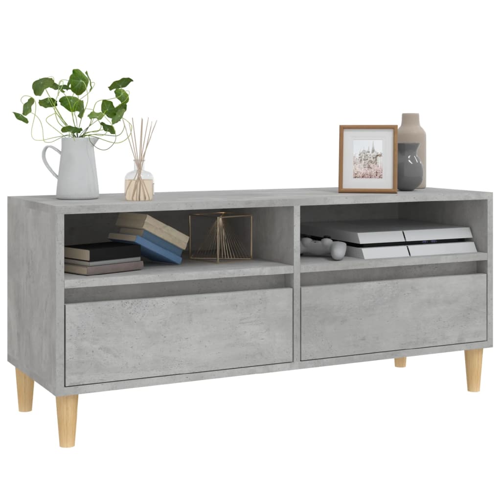 Tv Skříňka Betonově Šedá 100 X 34,5 X 44,5 Cm Kompozitní Dřevo