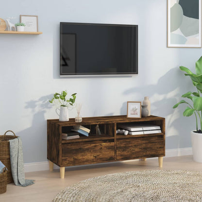Tv Skříňka 150 X 30 X 44,5 Cm Kompozitní Dřevo Kouřový Dub