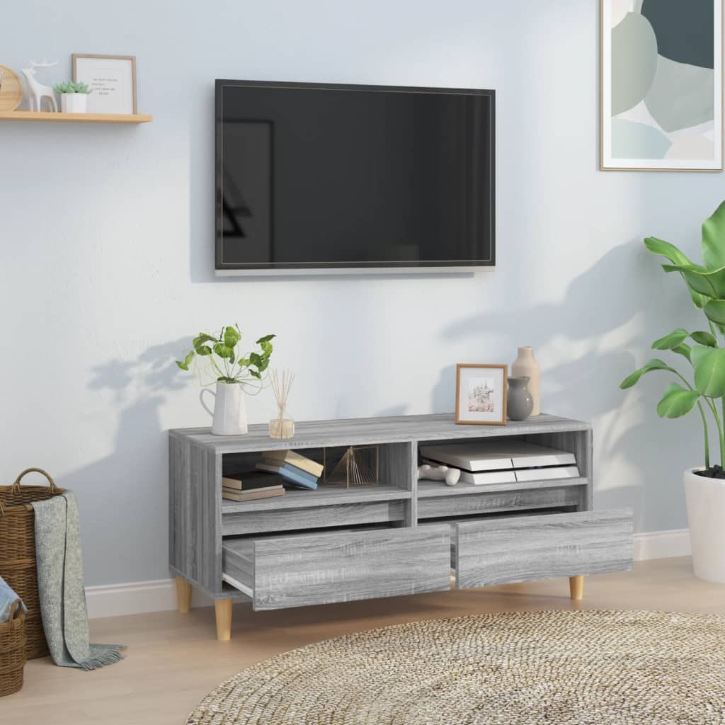 Tv Skříňka Šedá Sonoma 100 X 34,5 X 44,5 Cm Kompozitní Dřevo Šedá Sonoma